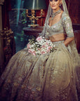 The Autumn Antelope Aged Gold Lehenga