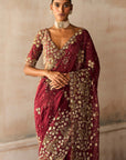 The Vintage Nizami Scarlet Saree
