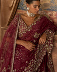The Vintage Nizami Scarlet Saree