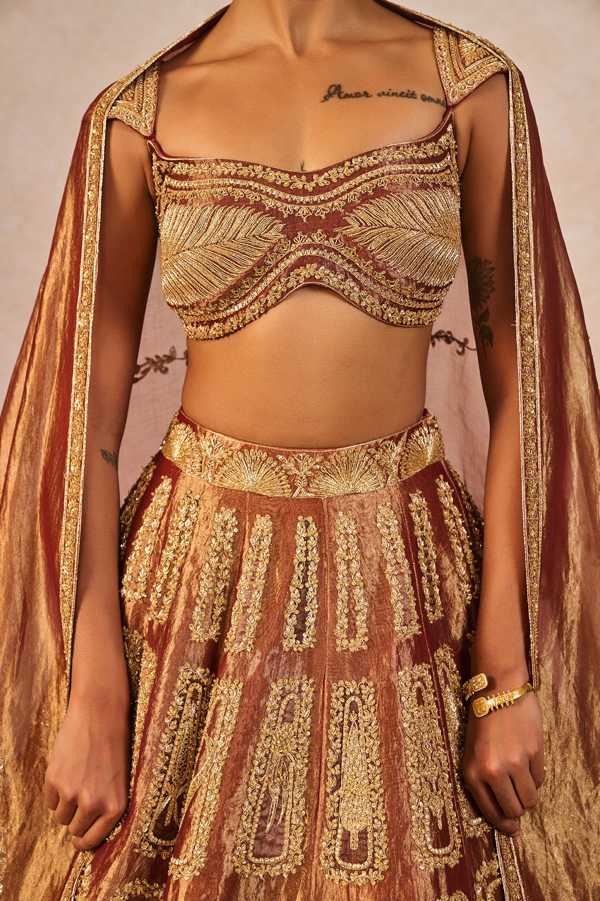 Zard Sitara Lehenga