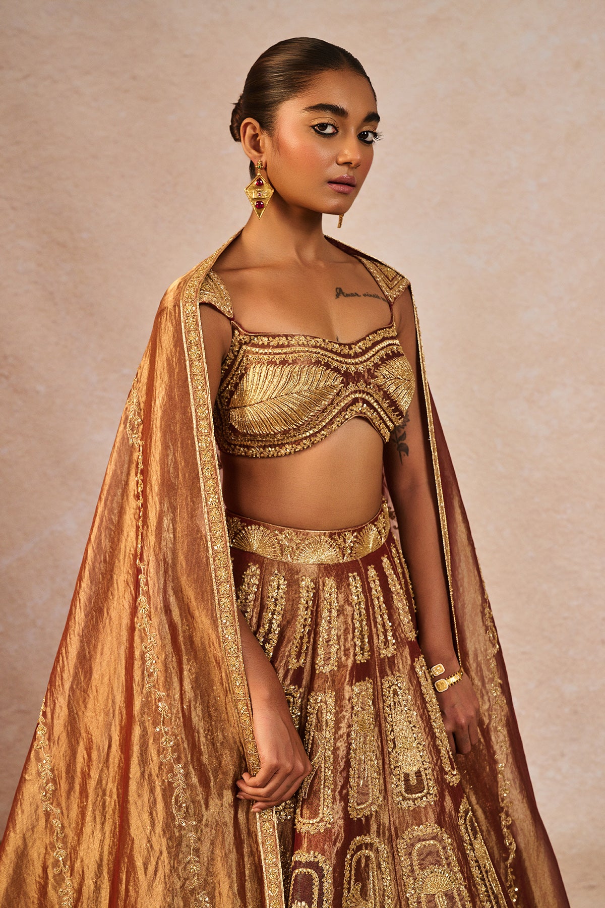 Zard Sitara Lehenga