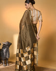 Olive Corncrest Gota Saree