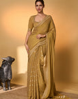 Gold Droopy Bloom Gota Saree
