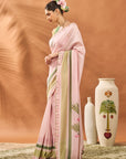 Pink Blooming Board Saree