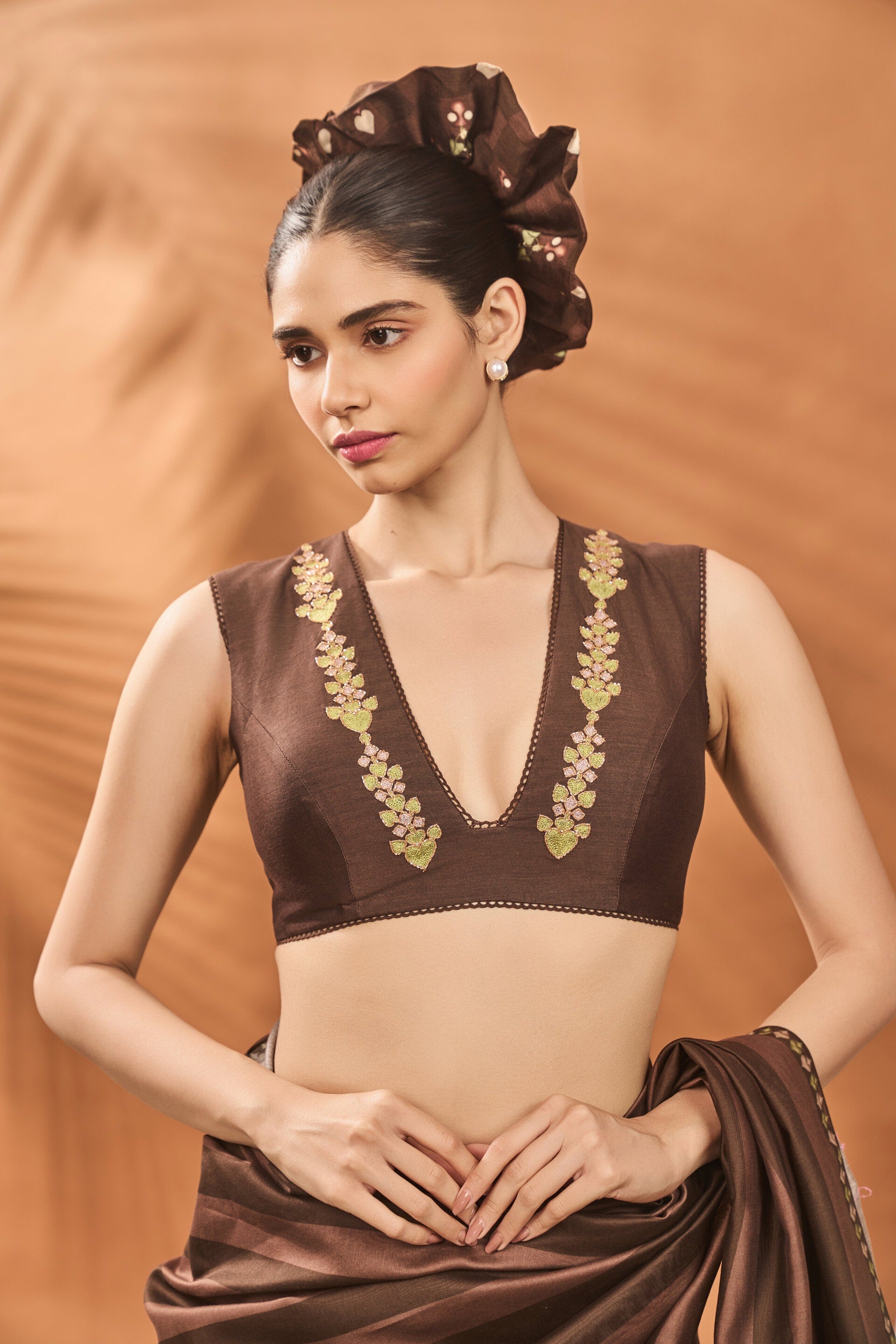 Mocha Mosaic Saree