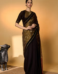 Midnight Amber Saree