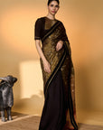 Midnight Amber Saree
