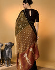 Midnight Amber Saree