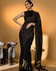 Black Tribal Mask Saree