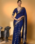 Navy Blue Amber Arches Saree