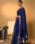 Navy Blue Amber Arches Saree