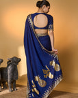 Navy Blue Amber Arches Saree