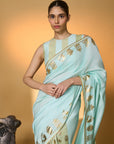 Mint And Blue All Charms Saree