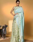 Mint And Blue All Charms Saree