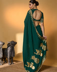 Green Trpoical Amber Arches Saree
