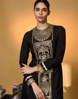 Black Khidki Kurta Set