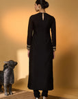 Black Khidki Kurta Set