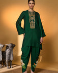 Bottle Green Kurta Set
