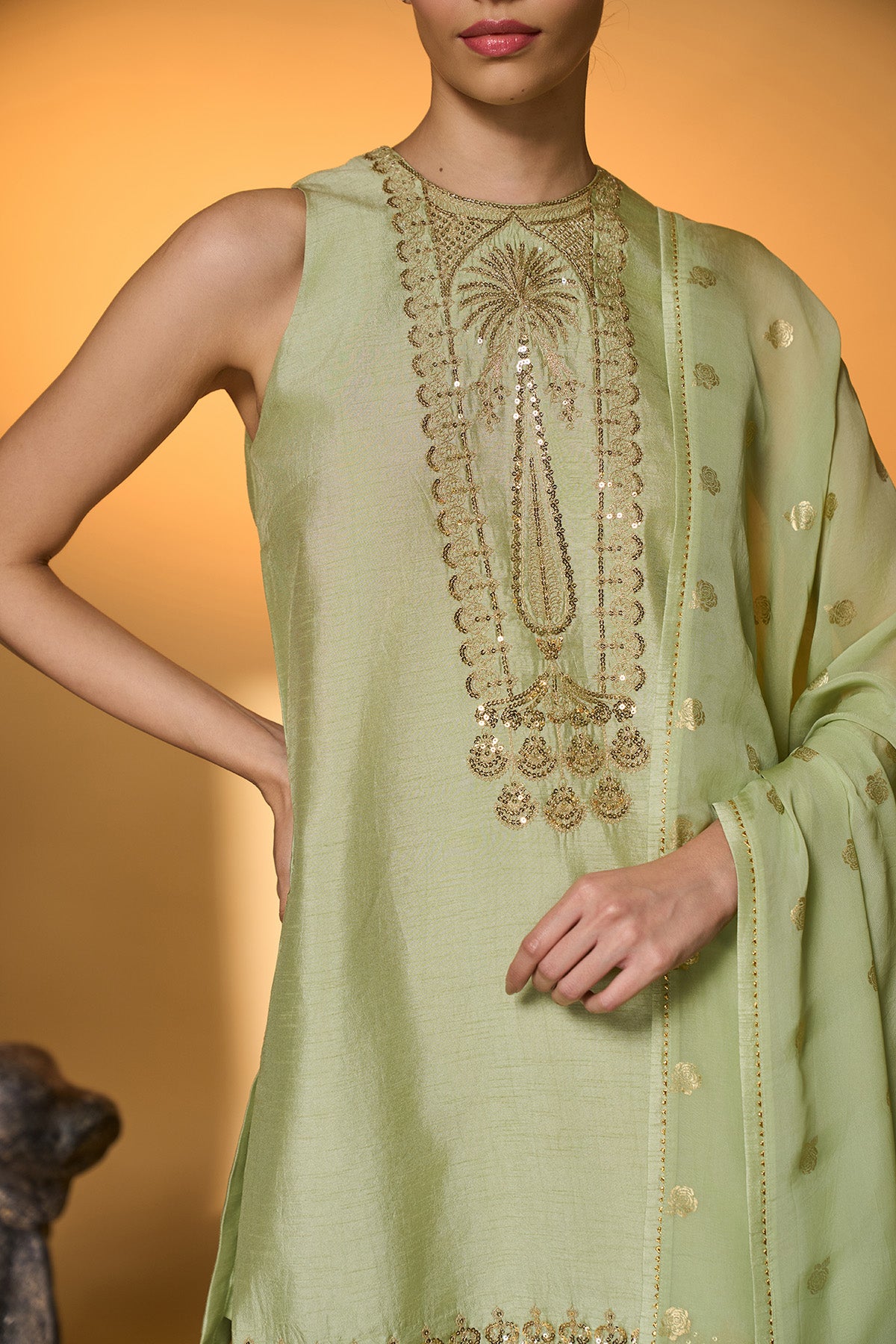 Mint Rose Blush Kurta Set