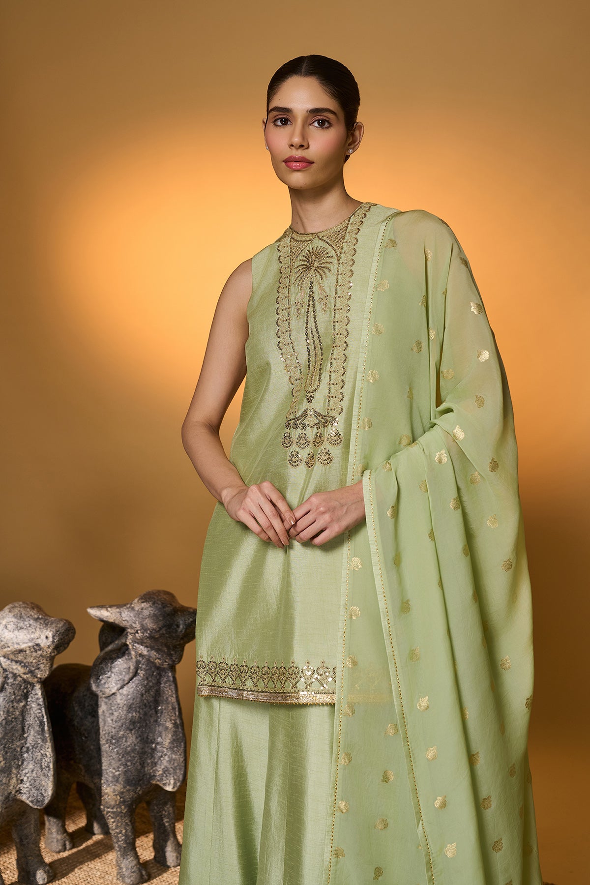 Mint Rose Blush Kurta Set
