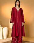 Red Deer Totem Kurta Set