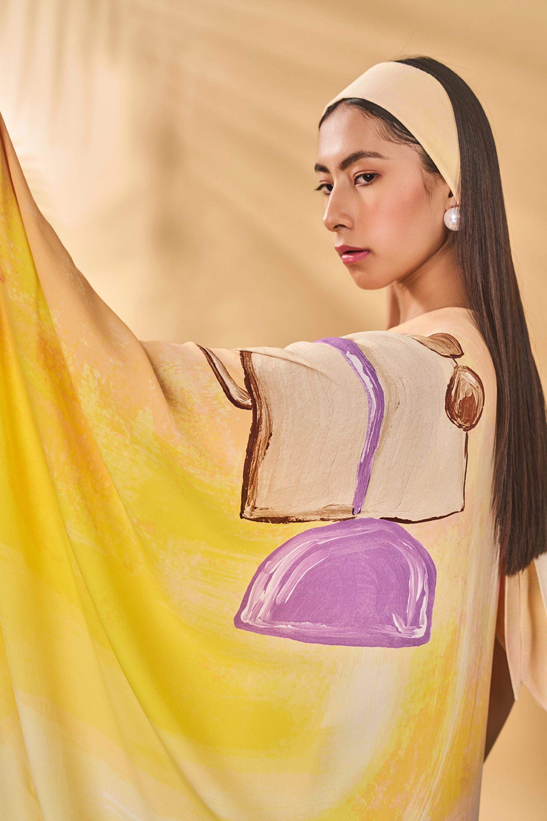 Glazing Symphony Asymmetrical Kaftan