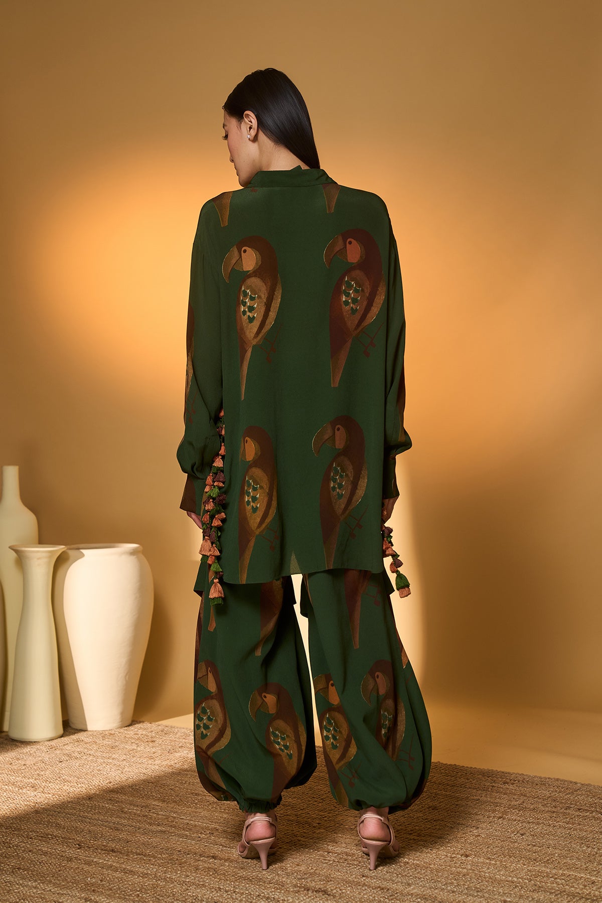 Olive Chirpy Chase Co-Ord Set