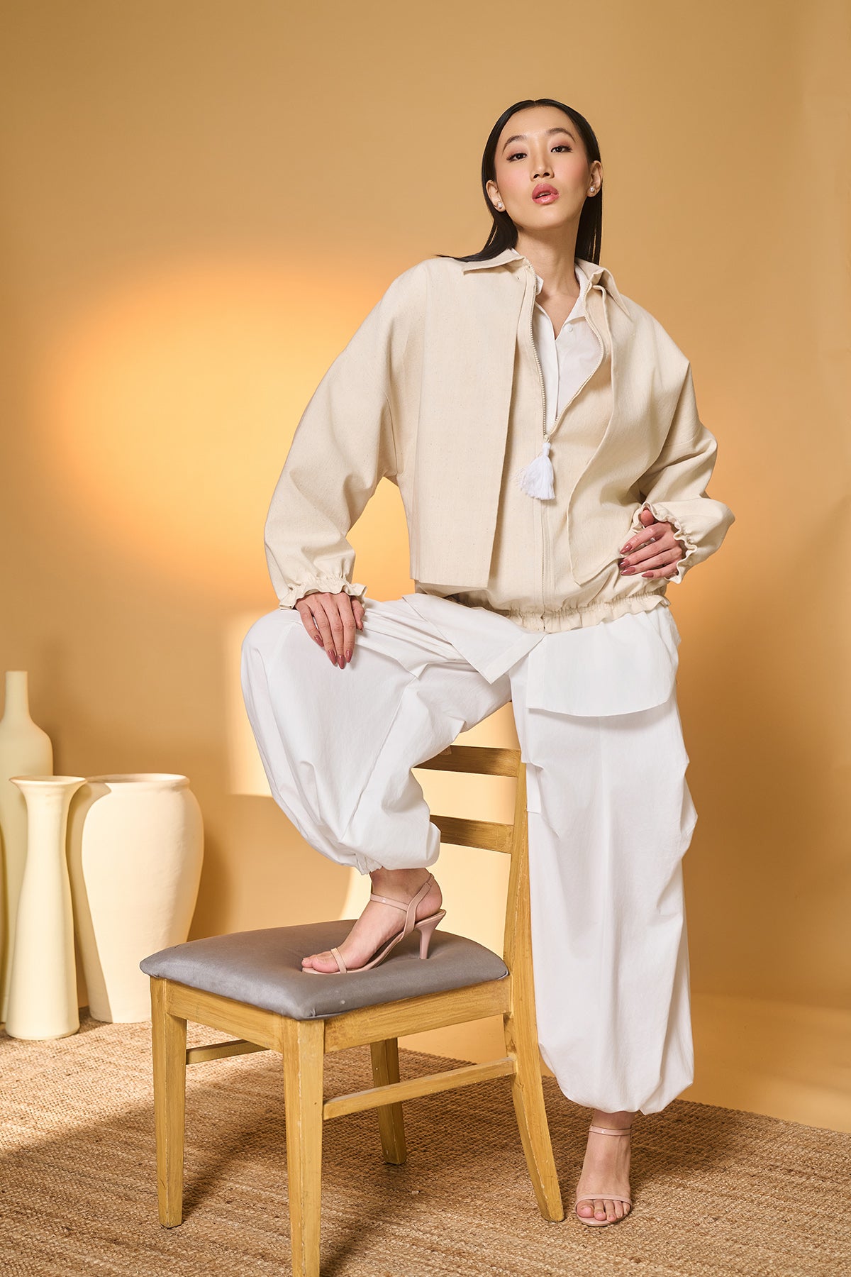 Ivory Pine-Code Jacket