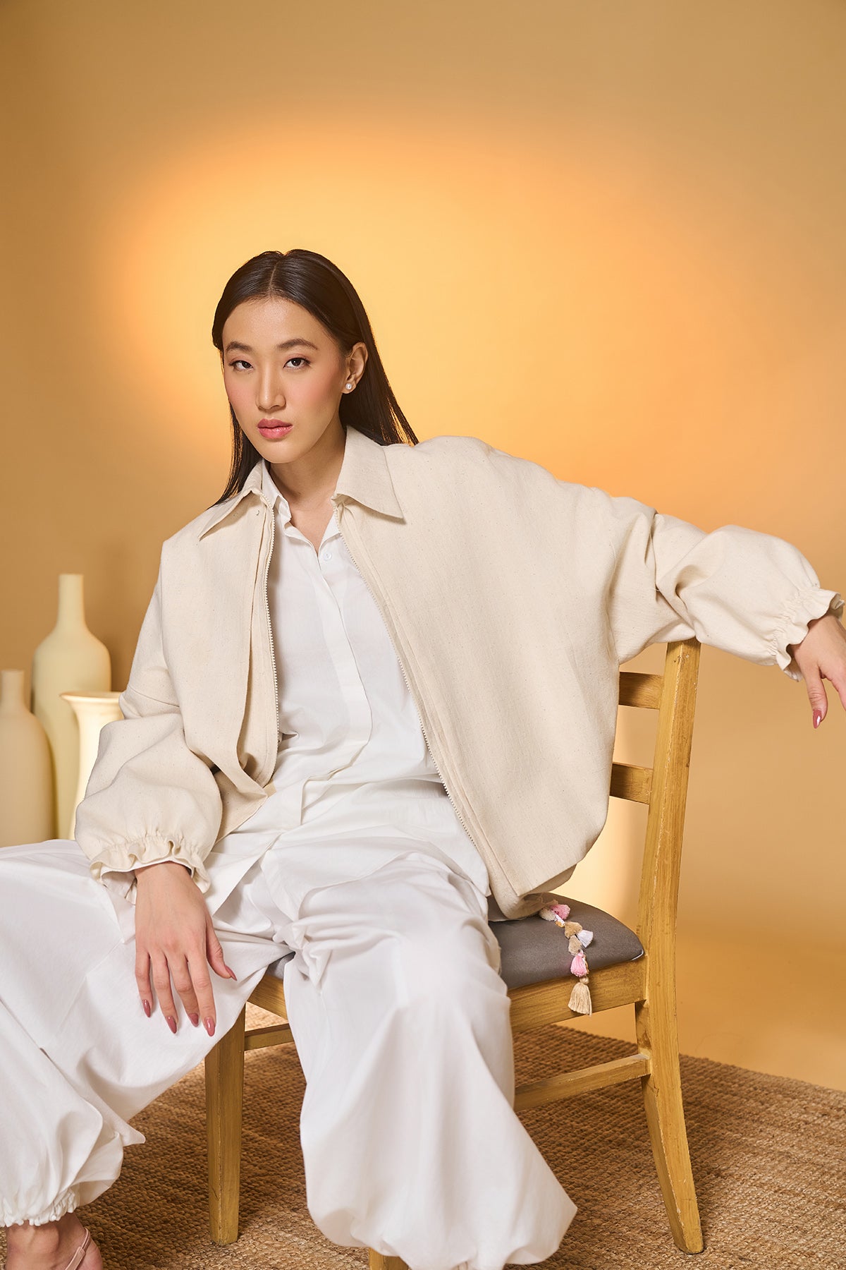 Ivory Pine-Code Jacket