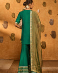 Green Gilded Sharara Set