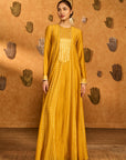 Ochre Snow Light Anarkali Set