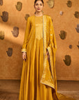 Ochre Snow Light Anarkali Set