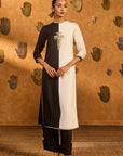 Black Ying Yang Kurta Set