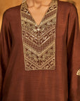 Sepia Cherry Vine Kurta Set