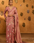 Mauve Moon Garden Tissue Saree
