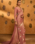 Mauve Moon Garden Tissue Saree