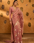 Mauve Moon Garden Tissue Saree
