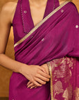 Berry Wine Zen Saree
