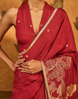 Red Zen Saree