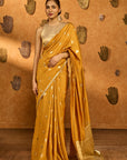 Ochre Tea Blossom Saree