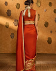 Rust Snow Light Saree