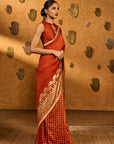 Rust Snow Light Saree
