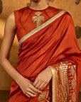 Rust Snow Light Saree