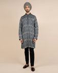 Navy Blue - Ivory Kurta