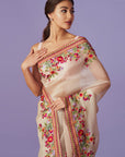 Multi Thread Work Saree Set