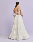 Ivory Sequin Frill