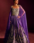 Purple Corset Lehenga Set