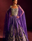 Purple Corset Lehenga Set