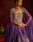 Purple Corset Lehenga Set