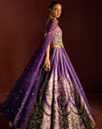 Purple Corset Lehenga Set